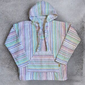 Molina Multicolor Striped Drug Rug Style Hoodie